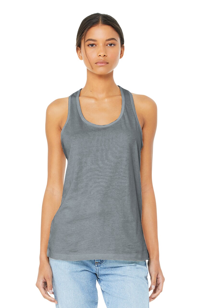 BELLA + CANVAS® Women's Relaxed Fit Racerback Tank with Airlume Cotton and Sustainable Retail Design